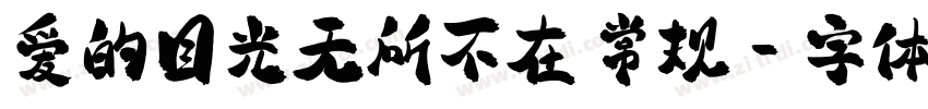 爱的目光无所不在 常规字体转换